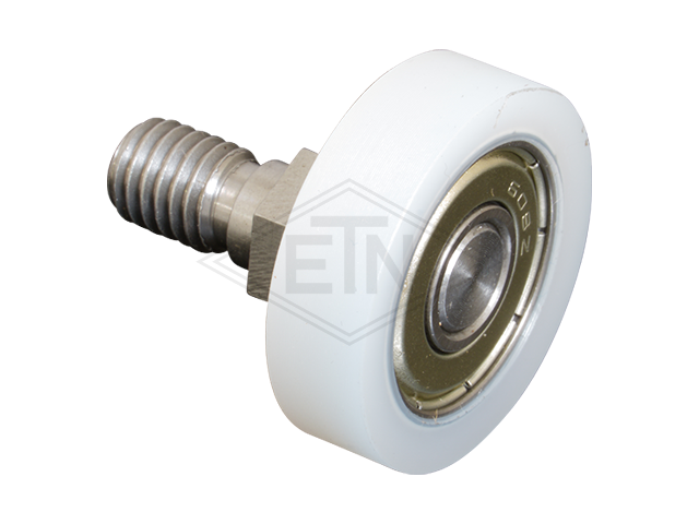 Tegenrol PA6 ø 28/M8 x 8 mm, excentrisch ø 8/SW11/M8 x 29 mm buiten schroefdraad