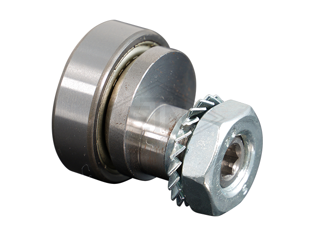 Gegenrolle ø 26/22/M10 x 31 mm, exzentrische Achse, Kugellager 629 ZZ, Exzenterhub 4 mm