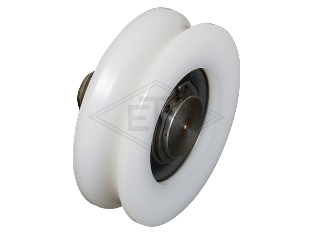Deurrol PA6 ø 48/42/M12 x 14 mm, as centrisch M12 buiten schroefdraad schroefdraad lengte 12 mm