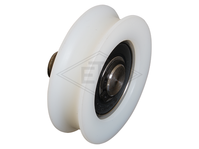 Deurrol PA6 ø 48/42/M12 x 14 mm, as excentrisch M12 buiten schroefdraad schroefdraad lengte 12 mm