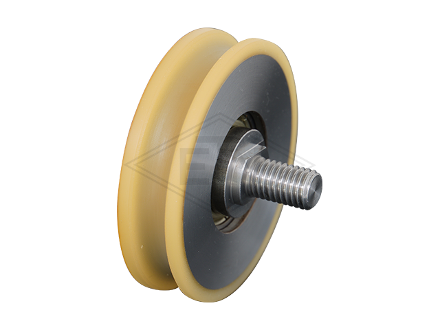 Deurrol VSL ø 65/55/M10 x 16 mm, VU 96° / staal kern centrisch as M10 buiten schroefdraad