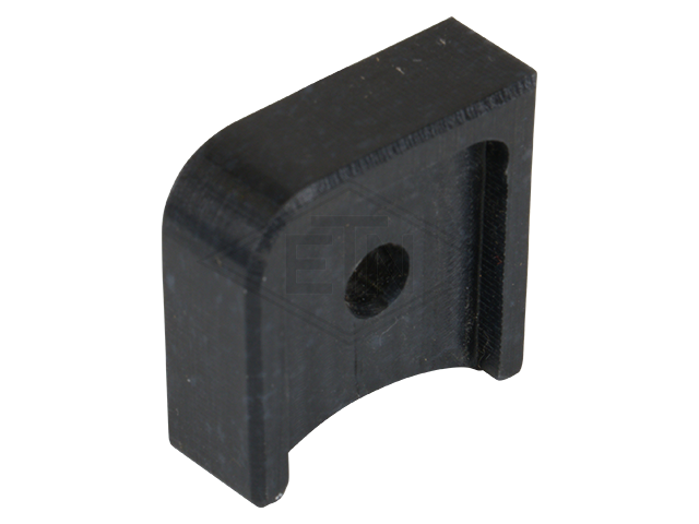 Bar stop 24 x 23 x 9,6 mm, ETN ® -HM-1000, met drill voor countersunk schroef M4