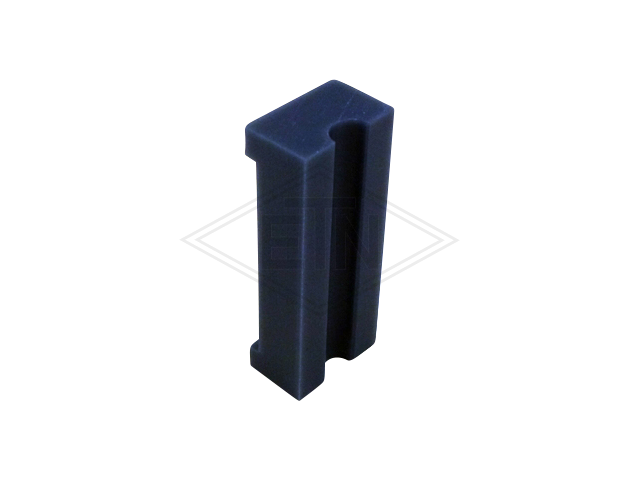 Sliding pad, out van ETN ® -HM-1000 voor draad geleider ø 6mm, 50 x 25 (2x 12,5 mm) x 20 mm, divided in 2 halves