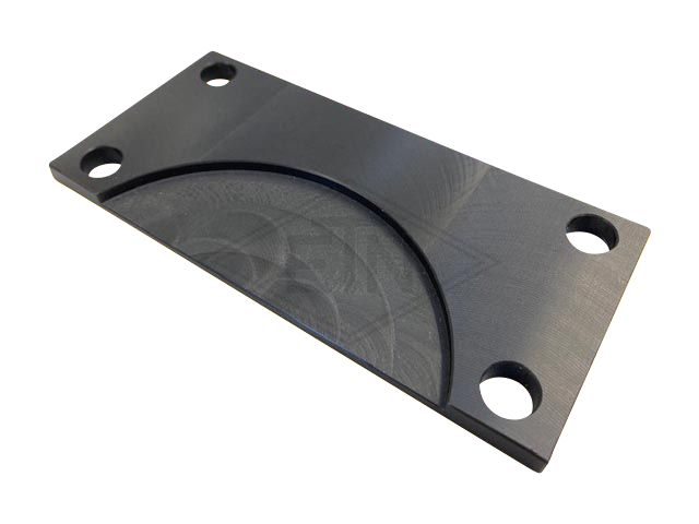Geleider plaat ETN ® -HM1000, 150 x 70 x 8 mm, 4 holes ø12 mm, gap r-55 mm