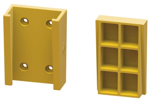 Platkabel-ophanging van ACLAMID®, voor 1-3 platte kabels, max. kabelmaat 75×18 mm