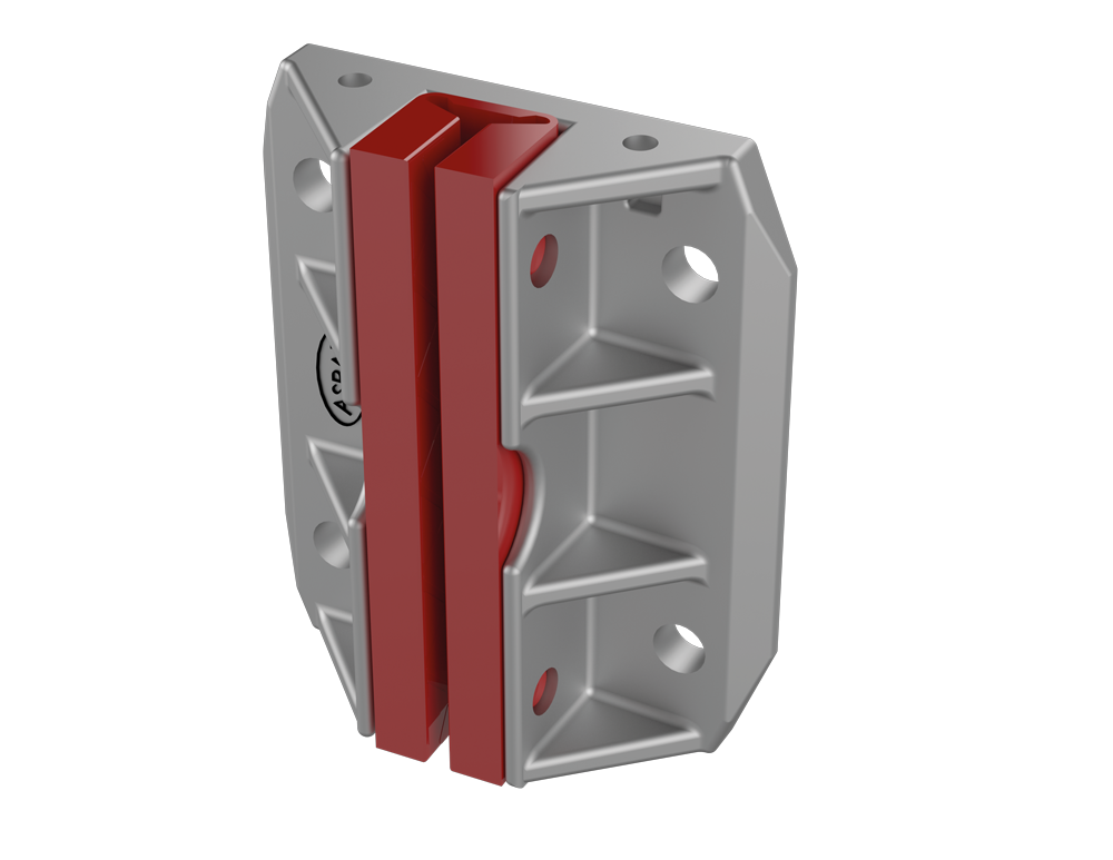Aluminium geleideschoen (polyurethaan) 10 mm